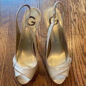 Guess Women's Beige Slingback Heels